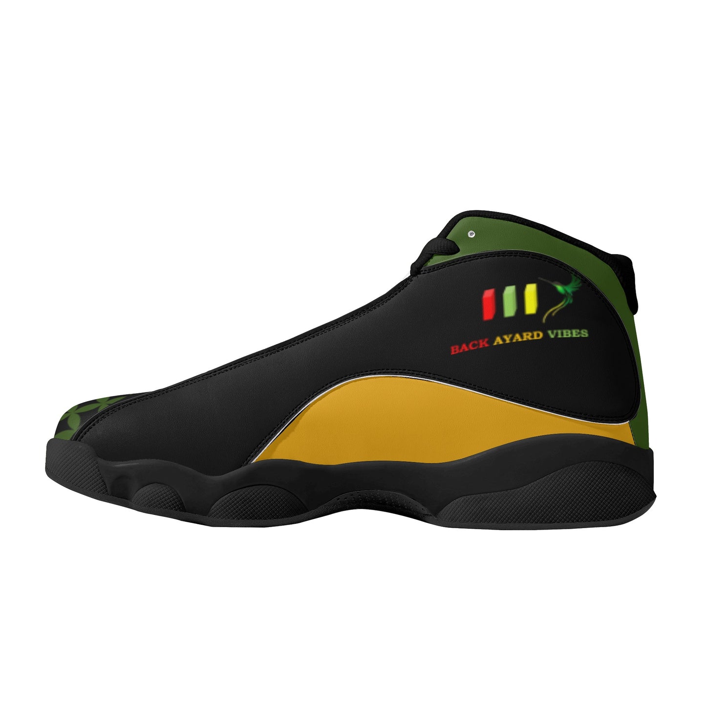 Back A Yard Men's Black Soles Basketball Shoes