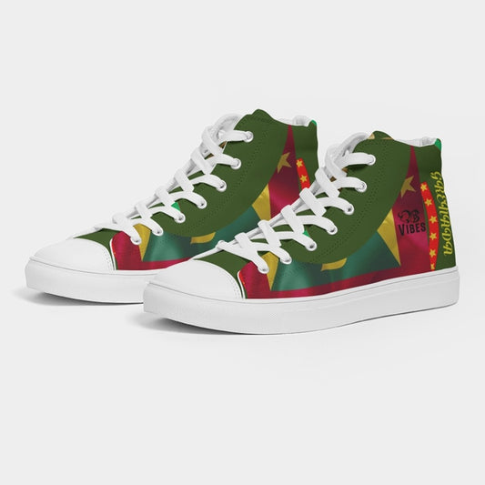 Grenada Vibes Men's High Top Canvas Shoes