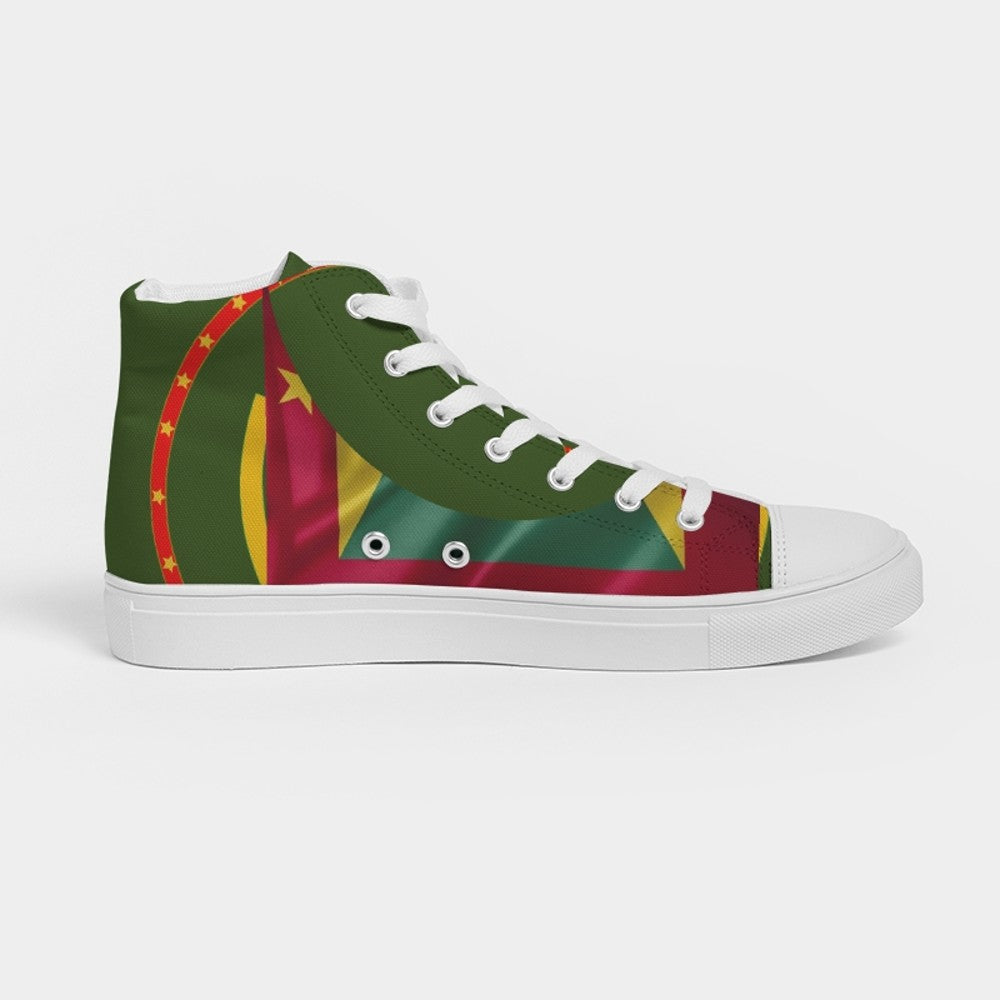 Grenada Vibes Men's High Top Canvas Shoes