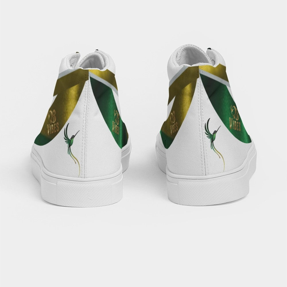 Essence Of Jamaica  Women's High Top Canvas Shoes