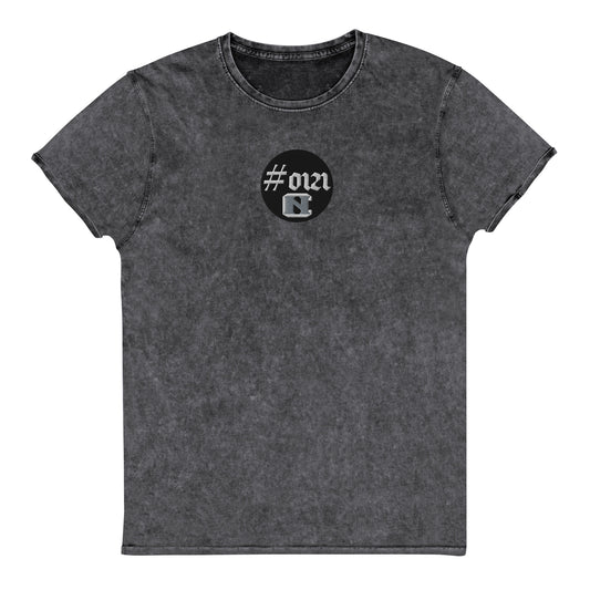 Hashtag 0121 Embroidered Denim T-Shirt